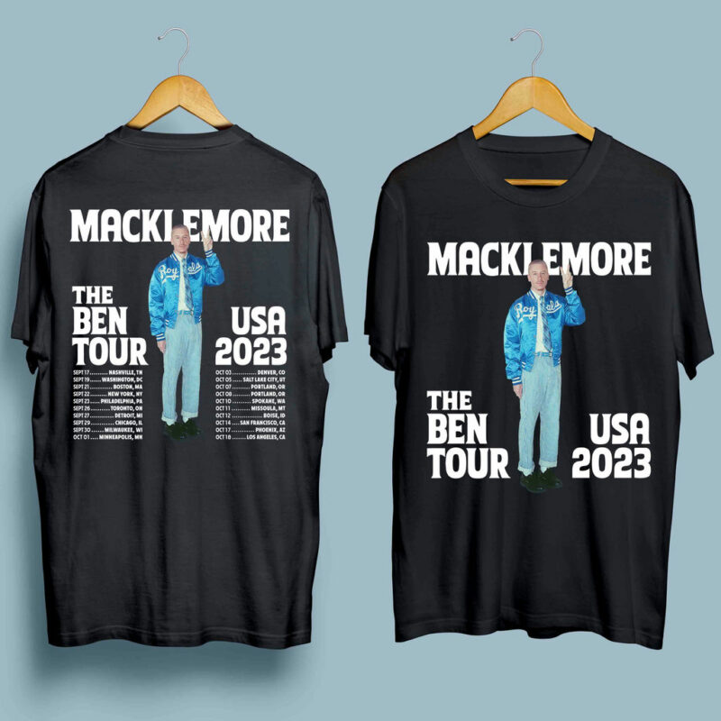 Macklemore The Ben Tour 2023 Front 4 T Shirt