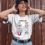 Magnetic Field Bar Magnet Unlike Poles Attract Horseshoe Magnet Like Poles Repel 2 T Shirt
