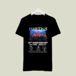 Maroon 5 30th Anniversary 1994 2024 Thank You For The Memories Signatures 3 T Shirt