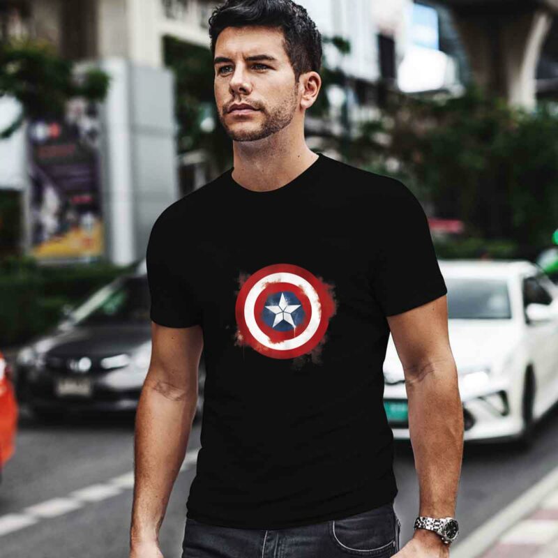 Marvel Avengers Endgame Spray Paint Captain America Logo 0 T Shirt