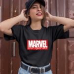 Marvel Paint Drip Red Brick Logo 1 T Shirt