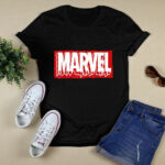 Marvel Paint Drip Red Brick Logo 4 T Shirt