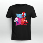 Marvel Spidey and His Amazing Friends Heroes and Foes Marvel Holiday Family Vacation 2 T Shirt