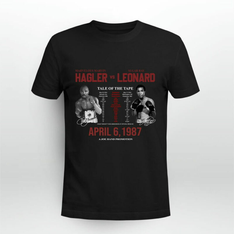 Marvelous Marvin Vs Sugar Ray Leonard April 6 1987 0 T Shirt