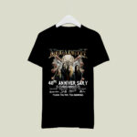 Megadeth 40th Anniversary 1983 2023 Signature Thank You For The Memories 2 T Shirt