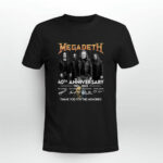 Megadeth 40th Anniversary Thank You For The Memories 3 T Shirt