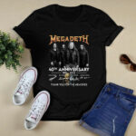 Megadeth 40th Anniversary Thank You For The Memories 4 T Shirt