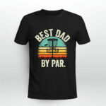 Mens Vintage Disc Golf Dad Gift Best Dad By Par Disk Golf 2 T Shirt