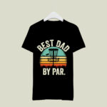 Mens Vintage Disc Golf Dad Gift Best Dad By Par Disk Golf 3 T Shirt