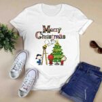 Merry Christmas Snoopy Charlie Brown Lucy van Pelt Linus van Pelt 3 T Shirt