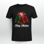Merry Christmas Tree Football Team SanFrancisco 49er Fan 3 T Shirt
