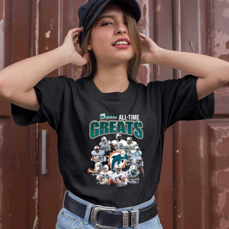 Miami Dolphins All Time Greats Signatures 0 T Shirt