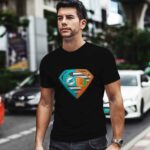 Miami Dolphins And Miami Hurricanes Superman 1 T Shirt