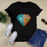 Miami Dolphins And Miami Hurricanes Superman 2 T Shirt