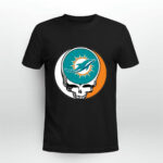Miami Dolphins Steal Your Face Football Fan Supporter Grateful Dead 4 T Shirt