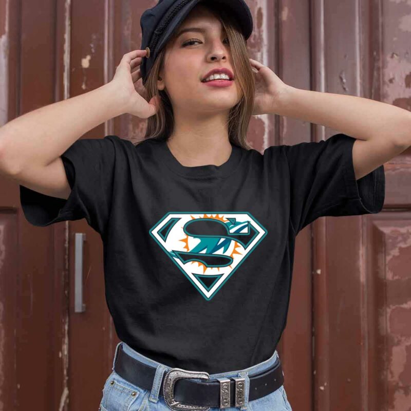 Miami Dolphins Superman Logo 0 T Shirt