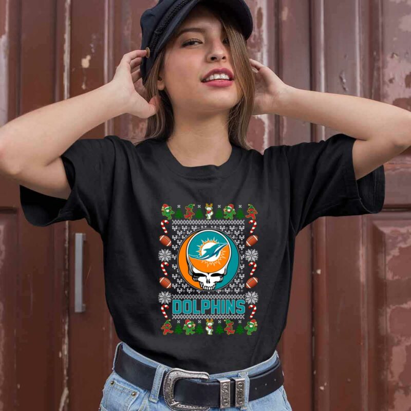 Miami Dolphins X Grateful Dead Christmas Ugly Sweater 0 T Shirt