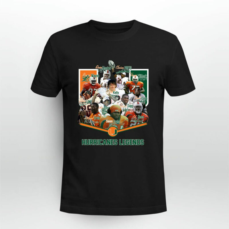 Miami Hurricanes Legends Signed 0 T Shirt