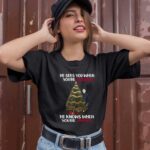 Michael Myers Christmas Tree He Knows When Youre Awake Christmas 1 T Shirt