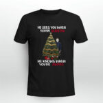 Michael Myers Christmas Tree He Knows When Youre Awake Christmas 4100 T Shirt