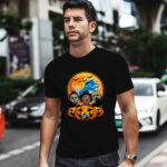 Michael Myers Freddy Krueger Jason Voorhees Detroit Lions Halloween 1 T Shirt