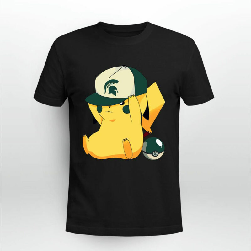 Michigan State Spartans Pikachu Pokemon 0 T Shirt