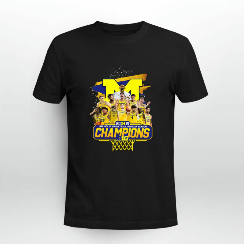 Michigan Wolverines 2021 Big Men Is Basketball Regular Season Champions 0 T Shirt