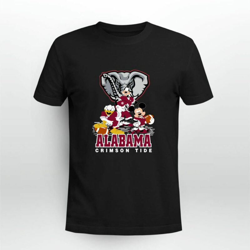 Mickey Donald Goofy Alabama Crimson Tide 0 T Shirt
