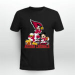 Mickey Donald Goofy Arizona Cardinals 4 T Shirt