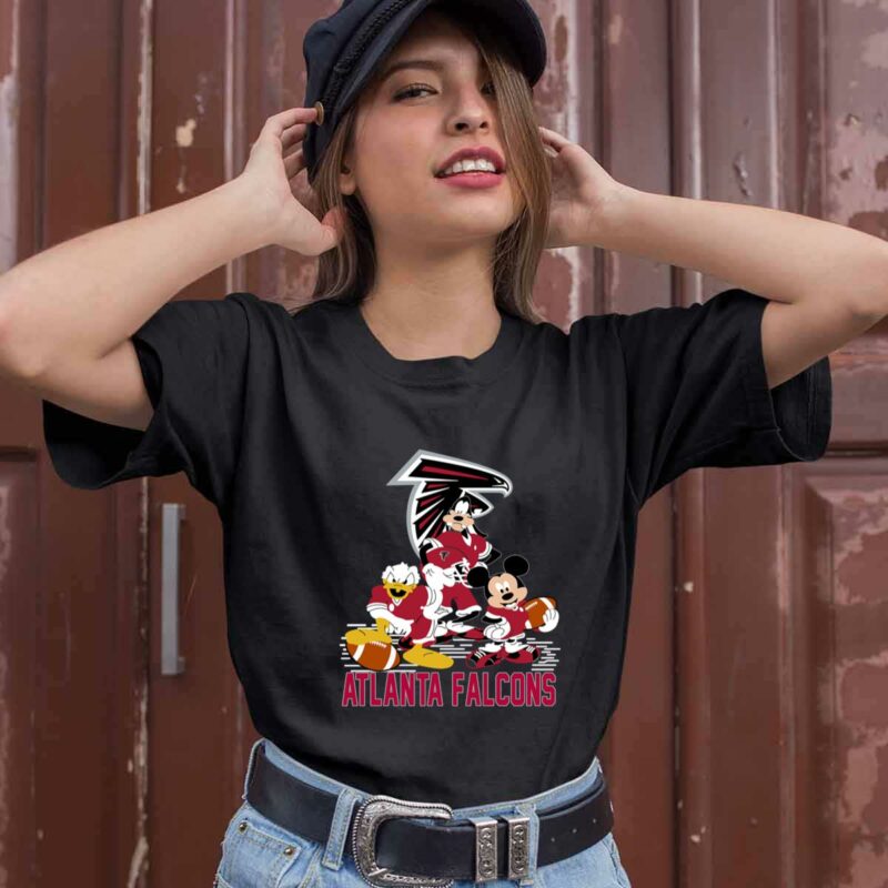 Mickey Donald Goofy Atlanta Falcons 0 T Shirt