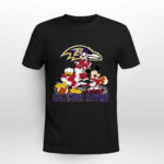 Mickey Donald Goofy Baltimore Ravens 2 T Shirt