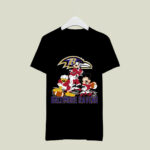 Mickey Donald Goofy Baltimore Ravens 4 T Shirt