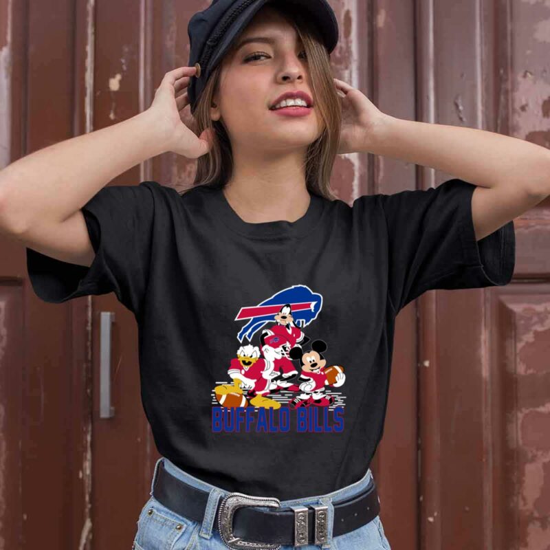 Mickey Donald Goofy Buffalo Bills 0 T Shirt