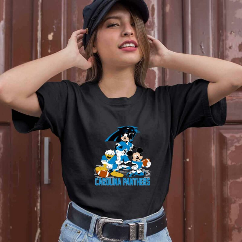 Mickey Donald Goofy Carolina Panthers 0 T Shirt
