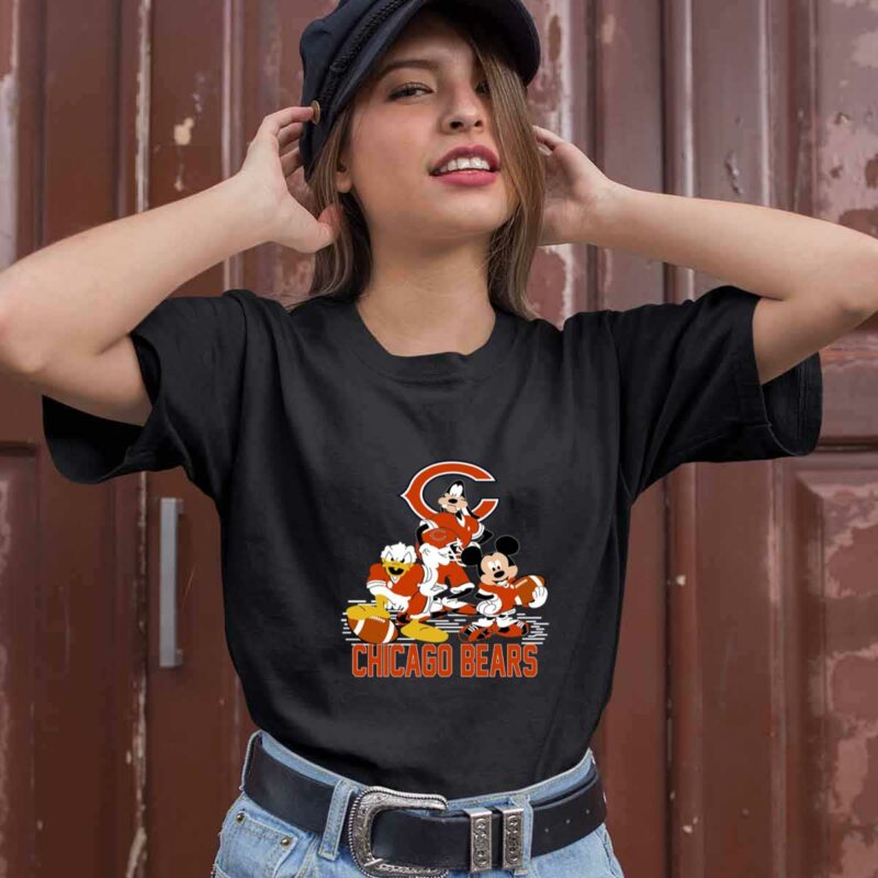 Mickey Donald Goofy Chicago Bears 0 T Shirt
