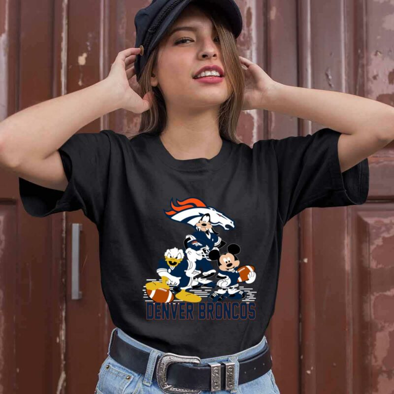 Mickey Donald Goofy Denver Broncos 0 T Shirt