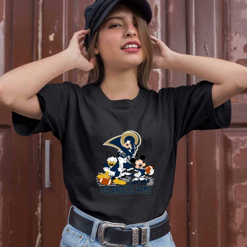Mickey Donald Goofy Los Angeles Rams 0 T Shirt