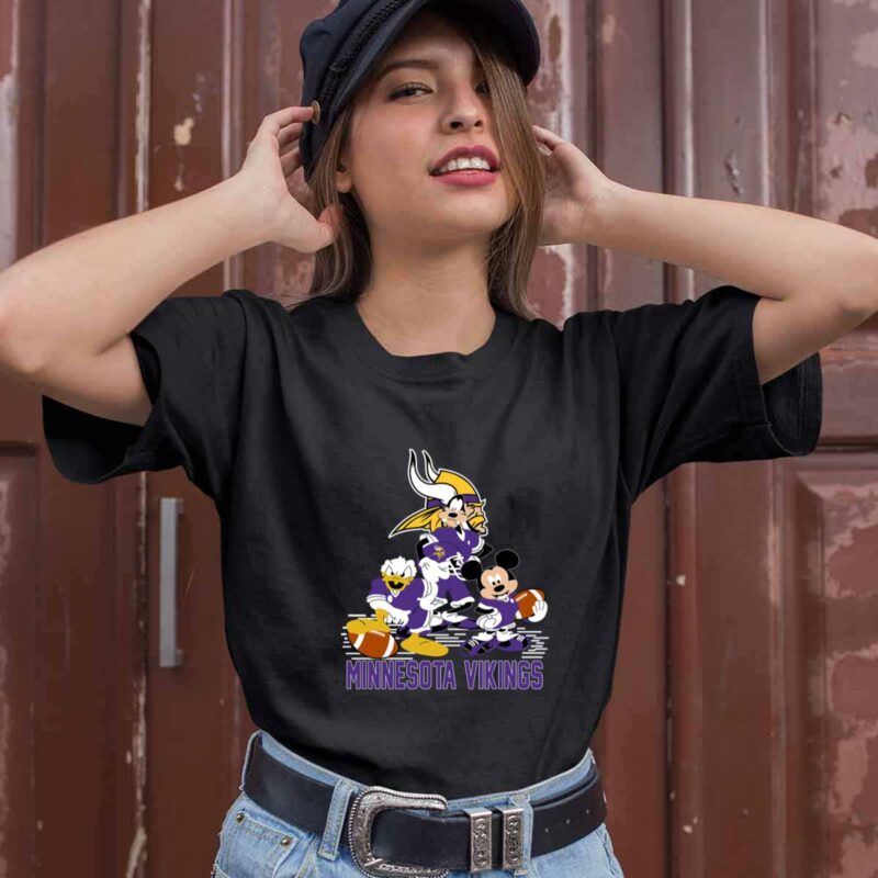 Mickey Donald Goofy Minnesota Vikings 0 T Shirt
