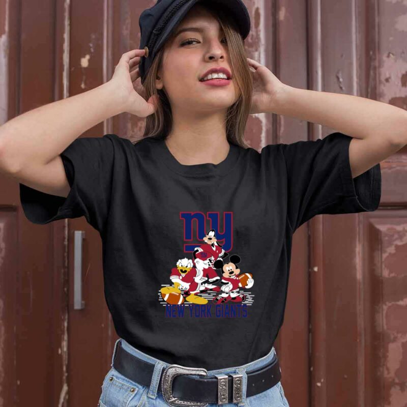 Mickey Donald Goofy New York Giants 0 T Shirt