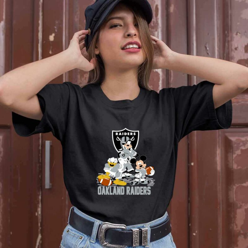 Mickey Donald Goofy Oakland Raiders 0 T Shirt