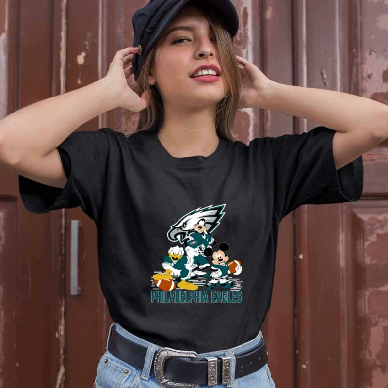 Mickey Donald Goofy Philadelphia Eagles 0 T Shirt