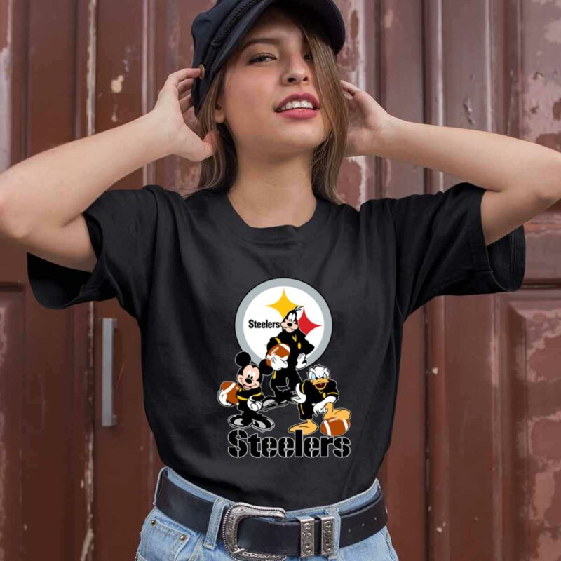Mickey Donald Goofy The Three Pittsburgh Steelers Football 0 T Shirt