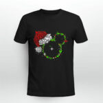 Mickey Head With Santa Hat 2 T Shirt