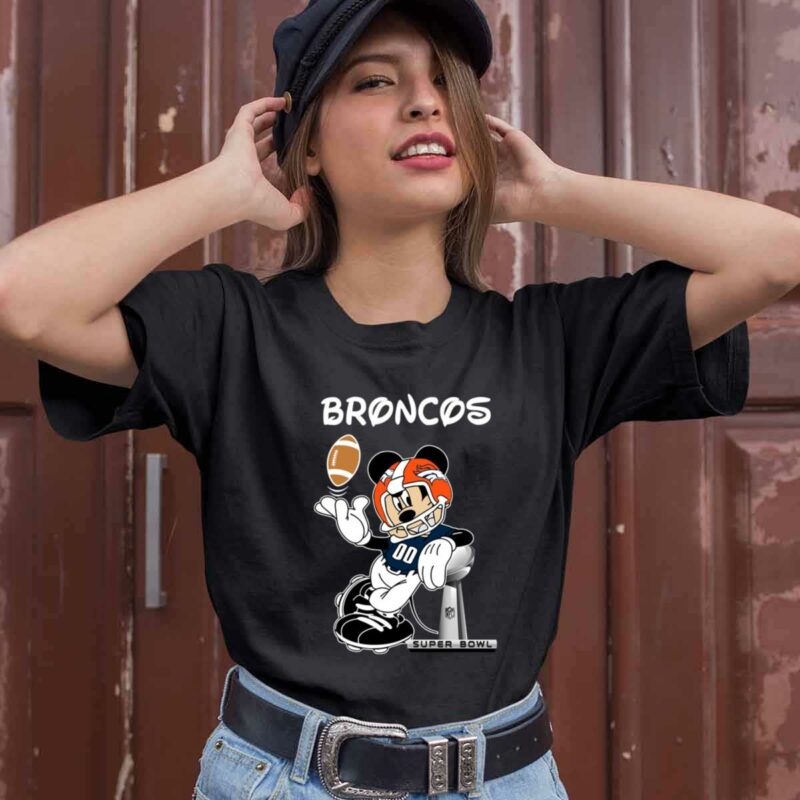 Mickey Mouse Denver Broncos 0 T Shirt