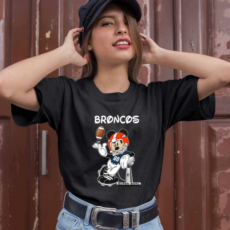 Mickey Mouse Denver Broncos Football 0 T Shirt