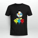 Mickey Mouse Hug Heart Autism Science 3 T Shirt