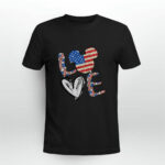 Mickey Mouse Love American Flag The 4th Of July 1545 T Shirt