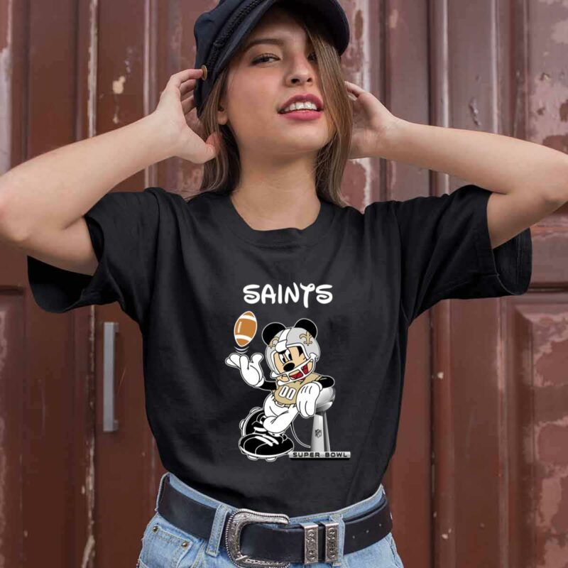 Mickey Mouse New Orleans Saints 0 T Shirt