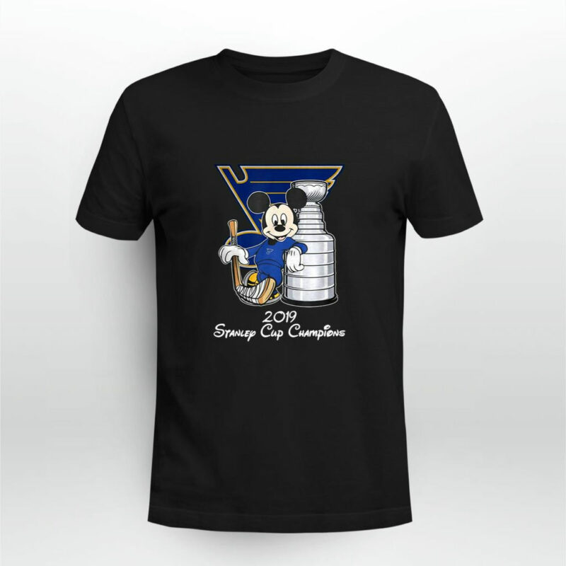 Mickey With Stanley Cup St Louis Blues Champions 2019 0 T Shirt