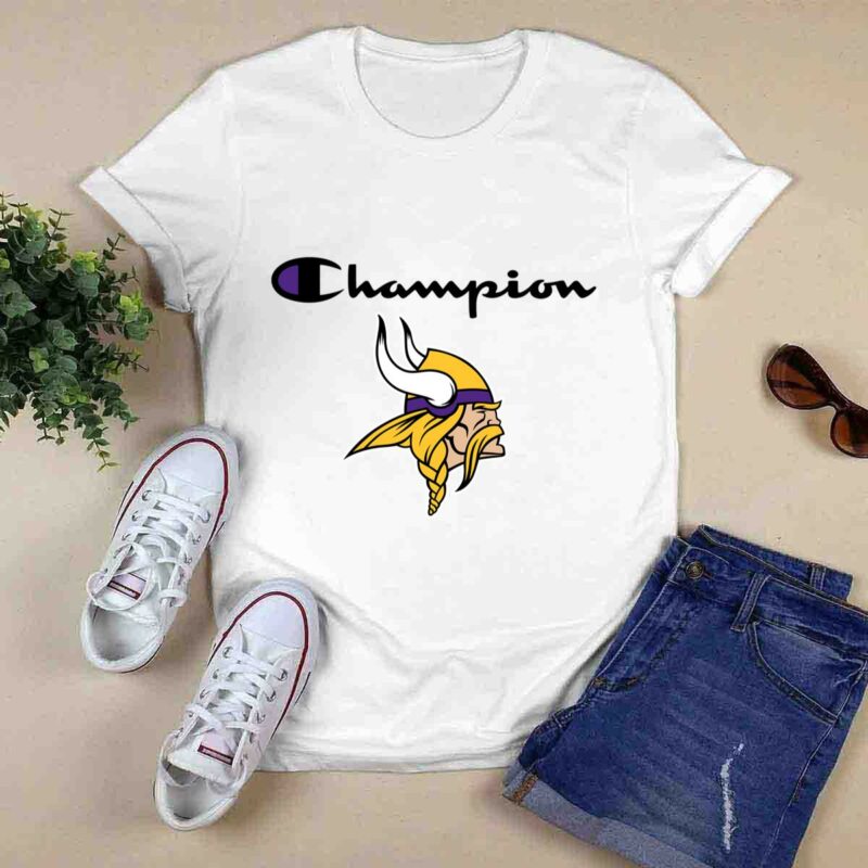 Minnesota Vikings Champion Logo Mashup 0 T Shirt